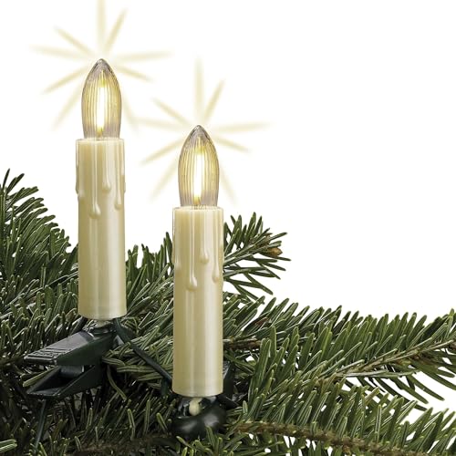 Hellum Lichterkette Weihnachtsbaum Made in Germany innen, 15 tlg. LED Filament Riffelkerzenkette Weihnachtsbaum elfenbein mit Wachstropfenoptik, LED Lichterkette klar, Kabelfarbe grün <59 Lumen 814088 Hellum Lichterkette Weihnachtsbaum Made in Germany innen, 15 tlg. LED Filament Riffelkerzenkette Weihnachtsbaum elfenbein mit Wachstropfenoptik, LED Lichterkette klar, Kabelfarbe grün <59 Lumen 814088 von hellum