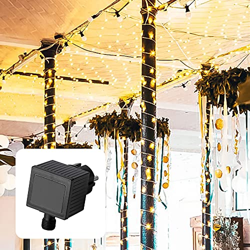 Hellum-Lichternetz außen warmweiße Buschbeleuchtung 200 warm-weiße LED 3x3m für Balkon Hauswand Beleuchtung von Pavillon Garten für Party Weihnachten Hochzeit geeignet für Innen und Außen 565362 von hellum