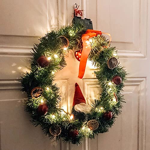 Hellum Türkranz Tanne mit LED Lichterkette mit Timer, 40 warmweiß LED; Ø 45 cm grün Batteriebetrieben für außen Weihnachtskranz Tür-Dekoration 524147 Hellum Türkranz Tanne mit LED Lichterkette mit Timer, 40 warmweiß LED; Ø 45 cm grün Batteriebetrieben für außen Weihnachtskranz Tür-Dekoration 524147 von hellum