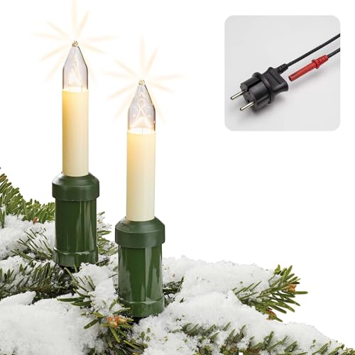 hellum 15-tlg Christbaum Lichterkette außen Made in Germany mit teilbarem Stecker +3 Ersatzkerzen, 11,2 m Lichterkette Kerzen warmweiß Weihnachtsbaum, 15 Weihnachtsbaumkerzen mit Kabel <59 lm 430004 hellum 15-tlg Christbaum Lichterkette außen Made in Germany mit teilbarem Stecker +3 Ersatzkerzen, 11,2 m Lichterkette Kerzen warmweiß Weihnachtsbaum, 15 Weihnachtsbaumkerzen mit Kabel <59 lm 430004 von hellum