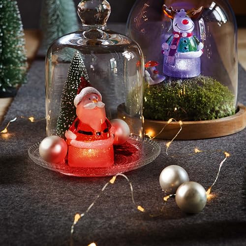 hellum 2er Set LED Kupfer-Lichterkette Tauperlen, 20 gelbe LEDs, 90 cm Lichtlänge, Indoor, batteriebetrieben (2AA), 570731 von hellum