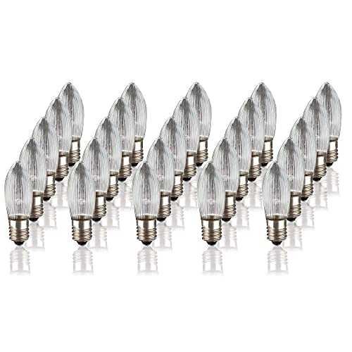 hellum Ersatz-Kerzen für Schwibbogen, 25 Stück 23V 3W Riffelkerze für Weihnachtsbaum Kerzen Lichterketten innen mit 10 Brennstellen, Birnen für Lichterbogen E10/ 23V/ 3W/ 22 Lumen 918113 hellum Ersatz-Kerzen für Schwibbogen, 25 Stück 23V 3W Riffelkerze für Weihnachtsbaum Kerzen Lichterketten innen mit 10 Brennstellen, Birnen für Lichterbogen E10/ 23V/ 3W/ 22 Lumen 918113 von hellum