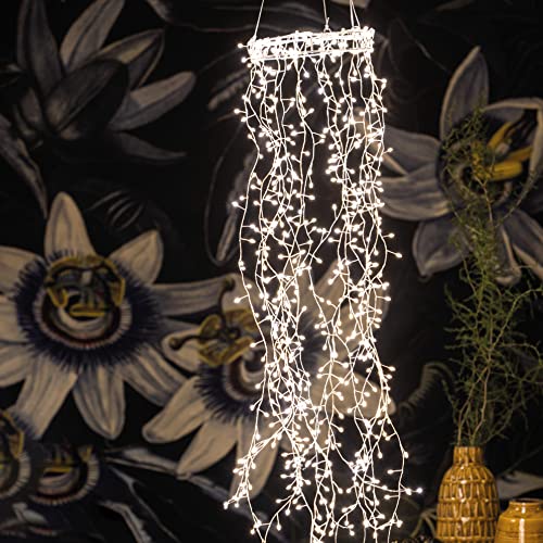 hellum LED ring mit Lichterbündel mit Timer, dimmbar, 640 warmweiße LEDs, ring ø 20cm, H 1,2m, mit 15 Cluster-Lichterkette für außen, Weihnachtsdeko, Hochzeitdeko, Gartendeko, 578669 hellum LED ring mit Lichterbündel mit Timer, dimmbar, 640 warmweiße LEDs, ring ø 20cm, H 1,2m, mit 15 Cluster-Lichterkette für außen, Weihnachtsdeko, Hochzeitdeko, Gartendeko, 578669 von hellum