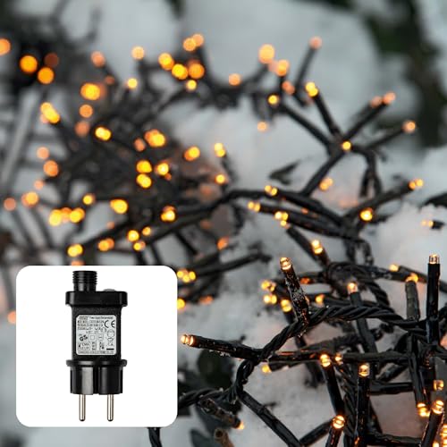 hellum LED Lichterkette außen Cluster, 5,74m 288 LED Cluster Lichterkette warmweiß mit Timer, Strombetrieben indoor & outdoor, Weihnachtsbaumbeleuchtung mit Kabel 576825 hellum LED Lichterkette außen Cluster, 5,74m 288 LED Cluster Lichterkette warmweiß mit Timer, Strombetrieben indoor & outdoor, Weihnachtsbaumbeleuchtung mit Kabel 576825 von hellum