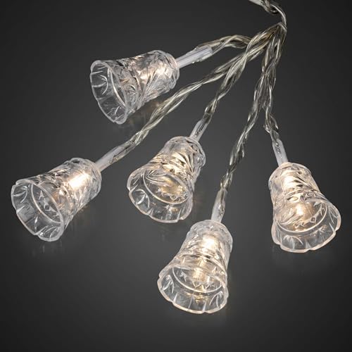 hellum Lichterkette Innen mit Glocken, 24 LED Glocken beleuchtet warmweiß, 2,30m beleuchtete Länge strombetrieben, transparentes Kabel, Weihnachtsbeleuchtung Innen Fenster, <59lm 152807 hellum Lichterkette Innen mit Glocken, 24 LED Glocken beleuchtet warmweiß, 2,30m beleuchtete Länge strombetrieben, transparentes Kabel, Weihnachtsbeleuchtung Innen Fenster, <59lm 152807 von hellum
