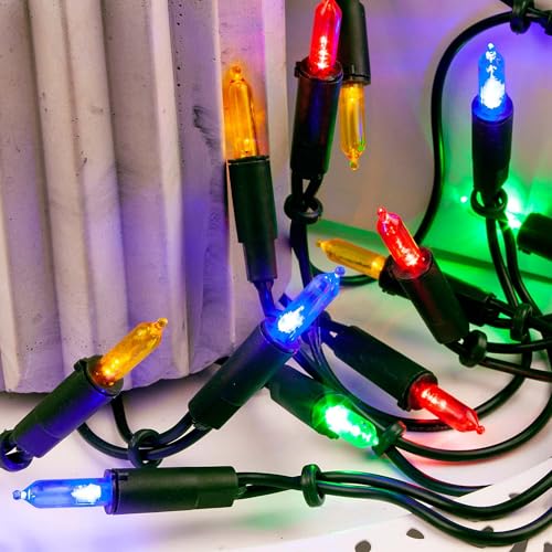 hellum bunte Lichterkette innen 35er, 5,1m beleuchtete Länge, Weihnachtsbaum Lichterkette bunt innen für Fenster, Kabel grün, 35 Lichter, mit Ersatzbirnen, strombetrieben <59lm, 151657 hellum bunte Lichterkette innen 35er, 5,1m beleuchtete Länge, Weihnachtsbaum Lichterkette bunt innen für Fenster, Kabel grün, 35 Lichter, mit Ersatzbirnen, strombetrieben <59lm, 151657 von hellum