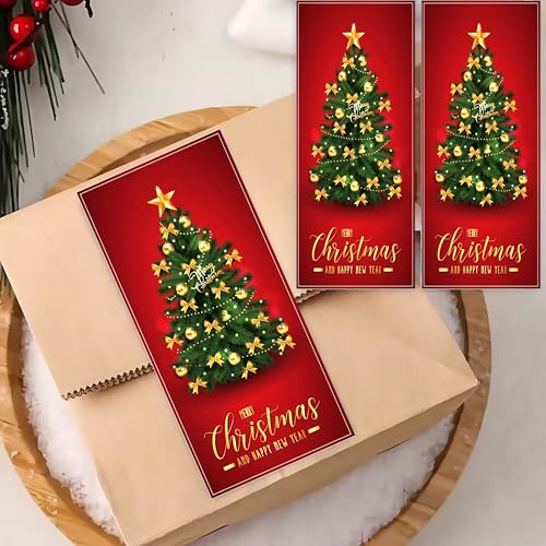50 Weihnachts-Aufkleber – Selbstklebende Sticker Frohe Weihnachten, 10x5cm Etiketten für Geschenkverpackungen, Umschläge & Weihnachtsdeko 50 Weihnachts-Aufkleber – Selbstklebende Sticker Frohe Weihnachten, 10x5cm Etiketten für Geschenkverpackungen, Umschläge & Weihnachtsdeko von hemeilibao