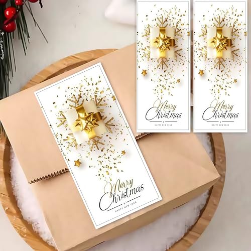 50 Weihnachts-Aufkleber – Selbstklebende Sticker Frohe Weihnachten, 10x5cm Etiketten für Geschenkverpackungen, Umschläge & Weihnachtsdeko 50 Weihnachts-Aufkleber – Selbstklebende Sticker Frohe Weihnachten, 10x5cm Etiketten für Geschenkverpackungen, Umschläge & Weihnachtsdeko von hemeilibao