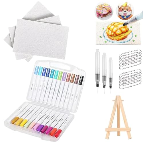 heofonm Magic Foam Texture Painting Kit, Magic Puffy Paint, 3D Drawing Magics Canvas Sponge, Puffy Popcorn Drawing Texture Painting Kit (Rectangle) von heofonm