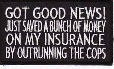 GOOD NEWS Funny Embroidered Motorcycle MC Club Outlaw Biker Vest Patch PAT-0722 by heygidday von heygidday