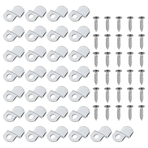 Heyous Z-förmige Befestigungsclips für Leinwand, Gemälde, Metall, mit Schrauben, Bilderrahmen, Spiegelhalter, Möbelbeschläge, Verbindungsstück für Regale, Schränke, Schränke, Türen, 30 Stück Heyous Z-förmige Befestigungsclips für Leinwand, Gemälde, Metall, mit Schrauben, Bilderrahmen, Spiegelhalter, Möbelbeschläge, Verbindungsstück für Regale, Schränke, Schränke, Türen, 30 Stück von heyous