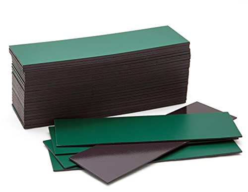 magnetische Etiketten 30x100mm, grün, 50 Stück - magnetische Lageretiketten, stark haftend, magnetische Etiketten beschriftbar, Etiketten Zuschnitt von hf hajo - fix Magnet- | Klebe- | Schneideprodukte