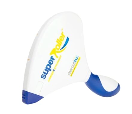 Klebeband-Handabroller nachfüllbar, inkl. doppelseitigem Klebeband permanent, 8,4mm x 75m, leichte Bedienung, ergonomisch geformt von hf hajo - fix Magnet- | Klebe- | Schneideprodukte