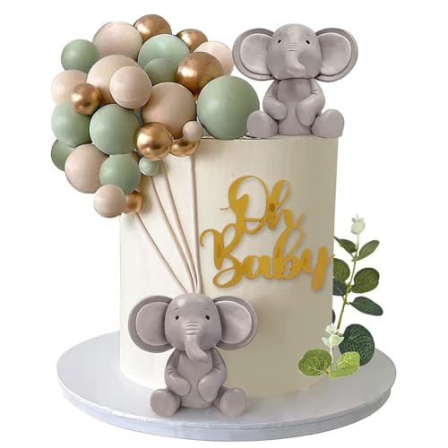 26Pcs Niedlicher Elefant Tiere Ornamente Kugeln Tortendeko Mini Schaumkugeln Cupcake Topper DIY Tortenaufsatz für Geburtstag Party Kinder Mädchen Junge Baby Shower 26Pcs Niedlicher Elefant Tiere Ornamente Kugeln Tortendeko Mini Schaumkugeln Cupcake Topper DIY Tortenaufsatz für Geburtstag Party Kinder Mädchen Junge Baby Shower von hfdsythgd