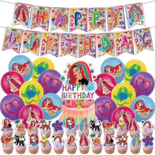 30PCS Karol G Geburtstag Party Dekoration Karol G Dekorationsset Geburtstagsparty Dekorationen Happy Birthday Banner Torteneinlage Kinderthemenparty Luftballons Karol G Fans 30PCS Karol G Geburtstag Party Dekoration Karol G Dekorationsset Geburtstagsparty Dekorationen Happy Birthday Banner Torteneinlage Kinderthemenparty Luftballons Karol G Fans von hfdsythgd
