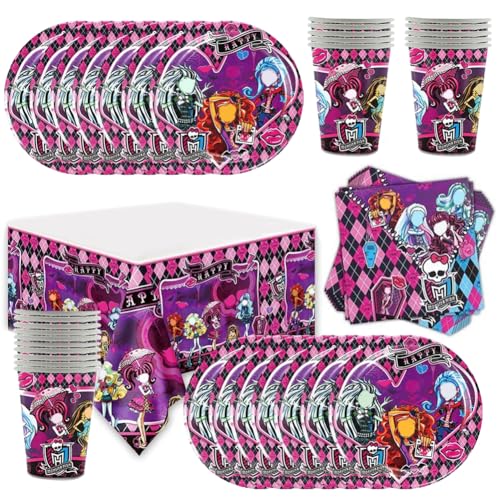 61PCS Monster Geburtstag Party Set, Kindergeburtstag Geschirr Set Mit Teller, Becher, Servietten, Tischdecke Für Kinder Deko Partyzubehör (20 Gäste) 61PCS Monster Geburtstag Party Set, Kindergeburtstag Geschirr Set Mit Teller, Becher, Servietten, Tischdecke Für Kinder Deko Partyzubehör (20 Gäste) von CHENGLI
