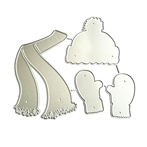 hfior Stanzschablone, Mütze Schal Handschuhe, Scrapbooking Cutting Dies Stanzformen Für DIY Album, Karten von Homry