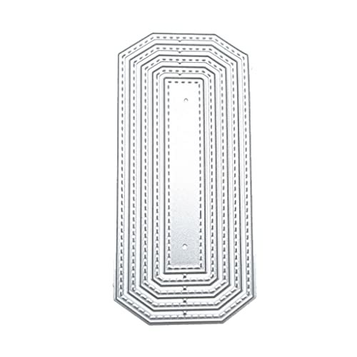 hfior Stanzschablone, Rechteckiges Etikett, Scrapbooking Cutting Dies Stanzformen Für DIY Album, Karten von Homry