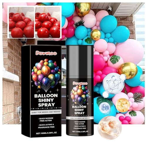 Glanzspray für Ballons, Glanzspray für Luftballons, Hochglanz Spray für Latex Ballon, Belebt und Verschönert Latexballons mit Einem Hochglänzenden Finish, Balloon Shiny Spray, 100ml (1 Stück) von hgerGWW