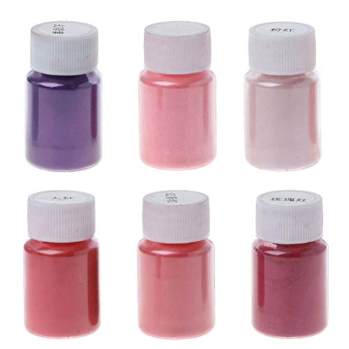 6 Farben Kosmetisches Pulver Natürliches Glimmer Mineral Perlglanzpigment Für Die Seifenherstellung, Epoxidharz, Lipgloss, Nägel von Fanbufan