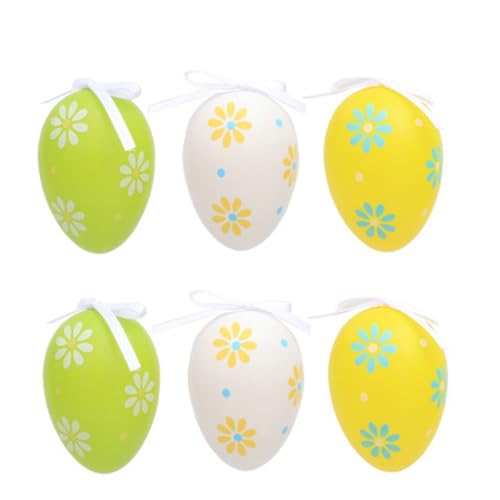 hgnxa Bunte Eier, Party-Dekorationen für Zuhause, Baum, hängende Ornamente, Urlaub, Partyzubehör, Spielzeug, 6 Stück hgnxa Bunte Eier, Party-Dekorationen für Zuhause, Baum, hängende Ornamente, Urlaub, Partyzubehör, Spielzeug, 6 Stück von hgnxa