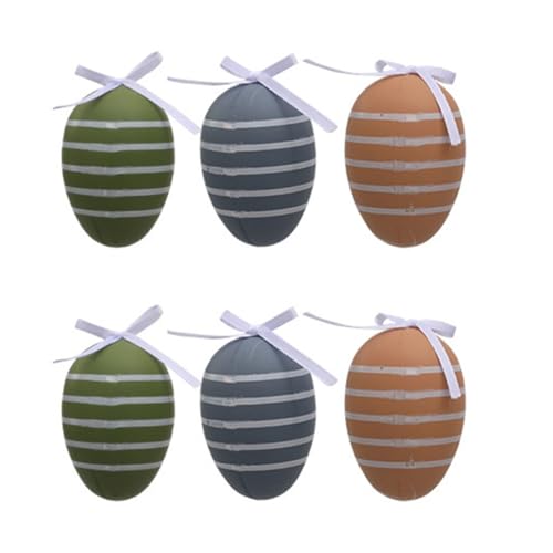 hgnxa Bunte Eier, Party-Dekorationen für Zuhause, Baum, hängende Ornamente, Urlaub, Partyzubehör, Spielzeug, 6 Stück hgnxa Bunte Eier, Party-Dekorationen für Zuhause, Baum, hängende Ornamente, Urlaub, Partyzubehör, Spielzeug, 6 Stück von hgnxa