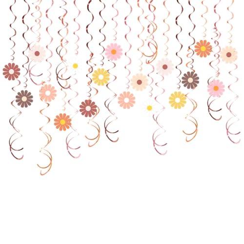 hgnxa Hängende Wirbel, Dekorationen, Gänseblümchen, Blumenform, Anhänger, bunte Deckenschlangen, Partyzubehör, Outdoor-Zubehör hgnxa Hängende Wirbel, Dekorationen, Gänseblümchen, Blumenform, Anhänger, bunte Deckenschlangen, Partyzubehör, Outdoor-Zubehör von hgnxa
