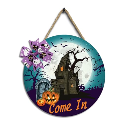 hgnxa Halloween-Dekorationen Holzschild Geschenke hängende Halloween-Deckendekorationen Halloween-Hausdekoration für Halloween-Party hgnxa Halloween-Dekorationen Holzschild Geschenke hängende Halloween-Deckendekorationen Halloween-Hausdekoration für Halloween-Party von hgnxa