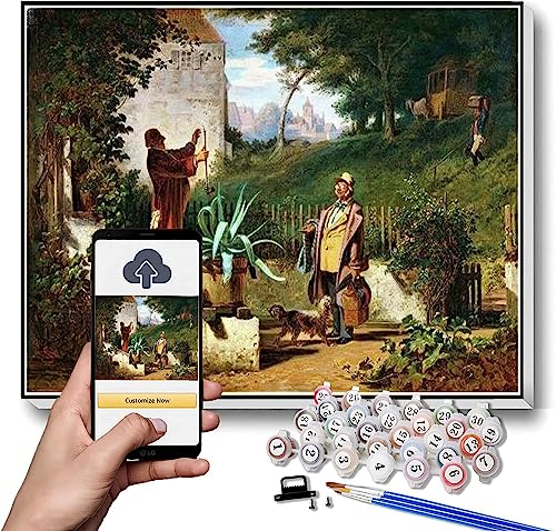 DIY Painting Kits for Adults Childhood Friends Painting by Carl Spitzweg Paint by Numbers Kit for Kids and Adults von hhydzq