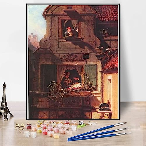 DIY Painting Kits für Erwachsene The Intercepted Love Letter Painting by Carl Spitzweg Malen nach Zahlen Kit auf Leinwand für Anfänger von hhydzq