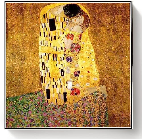 Malen nach Zahlen Kits für Erwachsene und Kinder Der Kuss Gemälde von Gustav Klimt DIY Malen nach Zahlen Kits auf Leinwand von hhydzq