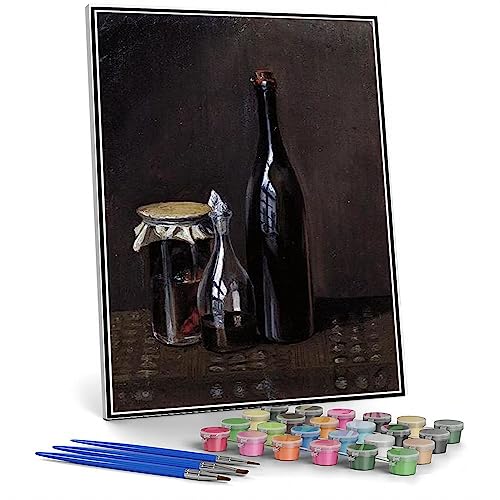 Malen nach Zahlen Kits für Erwachsene und Kinder Stillleben mit einem Jellyjar, einer Karaffe und einer Flasche Wein Malerei von Carl Spitzweg DIY Malen nach Zahlen Kits auf Leinwand Malen nach Zahlen Kits für Erwachsene und Kinder Stillleben mit einem Jellyjar, einer Karaffe und einer Flasche Wein Malerei von Carl Spitzweg DIY Malen nach Zahlen Kits auf Leinwand von hhydzq
