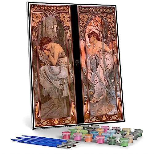 Malen nach Zahlen für Erwachsene Abend Reverie Nächtlicher Schlummer Malen von Alphonse Mucha DIY Malen nach Zahlen Kits auf Leinwand Malen nach Zahlen für Erwachsene Abend Reverie Nächtlicher Schlummer Malen von Alphonse Mucha DIY Malen nach Zahlen Kits auf Leinwand von hhydzq