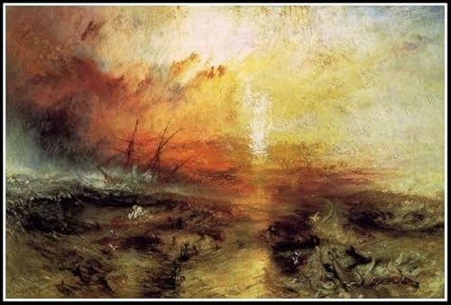 Malen nach Zahlen für Erwachsene Das Sklavenschiff Malen von Joseph Mallord William Turner Malen nach Zahlen Kit für Kinder und Erwachsene von hhydzq