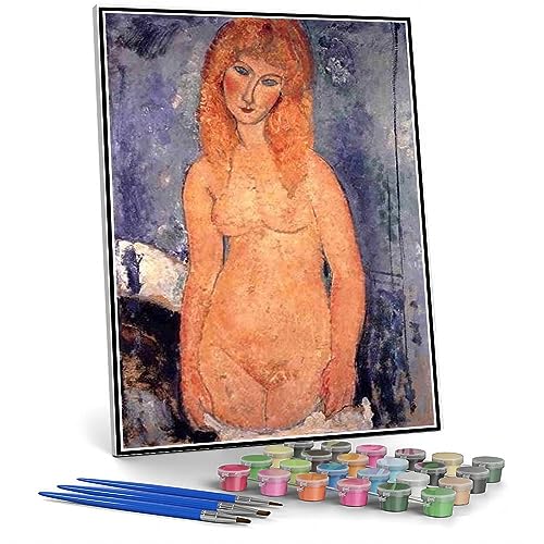Malen nach Zahlen für Erwachsene Kits Blond Nude Malerei von Amedeo Modigliani Malen nach Zahlen Kit auf Leinwand für Anfänger von hhydzq
