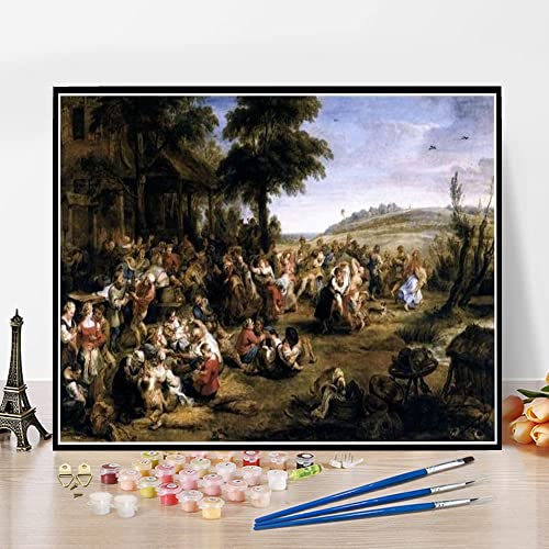 Malen nach Zahlen für Erwachsene Kits Das Kermesse Malen von Peter Paul Rubens DIY Malen nach Zahlen Kits auf Leinwand von hhydzq