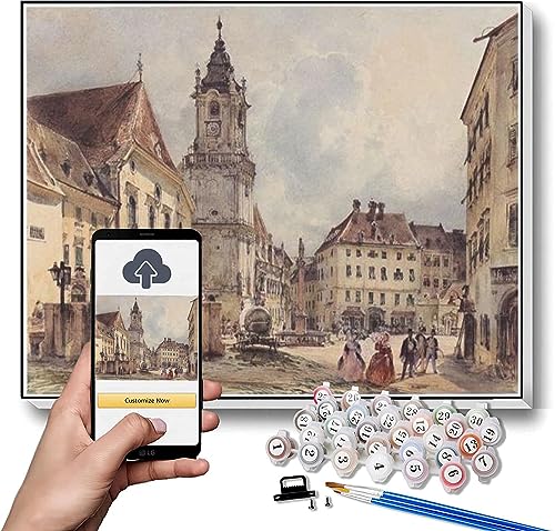 Malen nach Zahlen für Erwachsene Kits Der Hauptplatz in Bratislava Malerei von Rudolf von Alt DIY Ölgemälde Malen nach Zahlen Kits Malen nach Zahlen für Erwachsene Kits Der Hauptplatz in Bratislava Malerei von Rudolf von Alt DIY Ölgemälde Malen nach Zahlen Kits von hhydzq