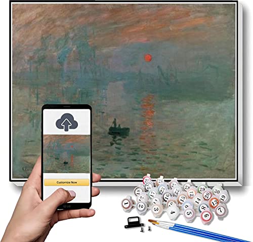 Zahlen Malen für Erwachsene Eindruck, Sonnenaufgang Malen von Claude Monet DIY Malen nach Zahlen Kits auf Leinwand Zahlen Malen für Erwachsene Eindruck, Sonnenaufgang Malen von Claude Monet DIY Malen nach Zahlen Kits auf Leinwand von hhydzq