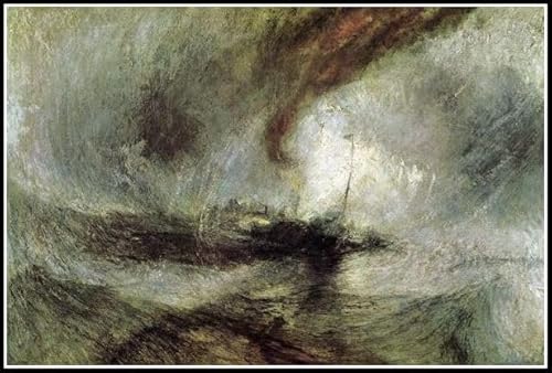 Zahlenmalerei für Erwachsene, Schneesturm, Dampfschiff, von Joseph Mallord William Turner, Malen nach Zahlen, Kits auf Leinwand Zahlenmalerei für Erwachsene, Schneesturm, Dampfschiff, von Joseph Mallord William Turner, Malen nach Zahlen, Kits auf Leinwand von hhydzq