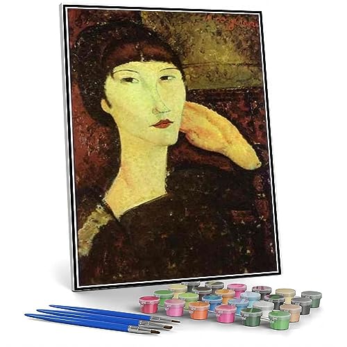 Zahlenmalerei für Erwachsene Adrienne Frau mit Pony Gemälde von Amedeo Modigliani Arts Craft für Heimdekoration Zahlenmalerei für Erwachsene Adrienne Frau mit Pony Gemälde von Amedeo Modigliani Arts Craft für Heimdekoration von hhydzq