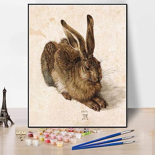 Zahlenmalerei für Erwachsene Ein junger Hase Gemälde von Albrecht Durer Malen nach Zahlen Kit auf Leinwand für Anfänger Zahlenmalerei für Erwachsene Ein junger Hase Gemälde von Albrecht Durer Malen nach Zahlen Kit auf Leinwand für Anfänger von hhydzq