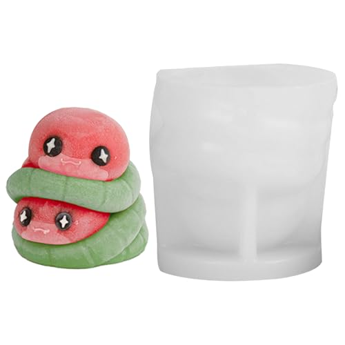 Schlange Silikonform - 3D Schlange Silikonform | Epoxidharz Tierform Niedlich Für Schokolade Seife Süßigkeiten Cupcakes Kerzen Knetmasse Bastelprojekte | Für Bonbons Cupcakes Schokoladen Kekse von higyee