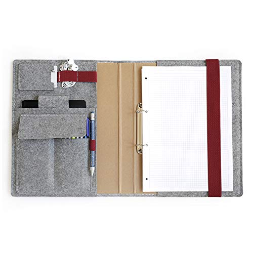 HillSee A4 Schreibmappe mit Ringbuch Aktenmappe multifuctionale Konferenzmappe, Stanzclips - Sonnenorange HillSee A4 Schreibmappe mit Ringbuch Aktenmappe multifuctionale Konferenzmappe, Stanzclips - Sonnenorange von Hill See
