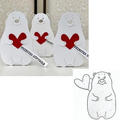 Herz-Bär-Metall-Stanzformen, niedlicher Umarmungsbär, Tierrahmen, Stanzschablonen für DIY, Scrapbooking, Foto, dekorative Prägepapier-Stanzformen für Scrapbooking, Kartenherstellung Herz-Bär-Metall-Stanzformen, niedlicher Umarmungsbär, Tierrahmen, Stanzschablonen für DIY, Scrapbooking, Foto, dekorative Prägepapier-Stanzformen für Scrapbooking, Kartenherstellung von hinana