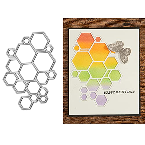 hinana Sechseckiger Gitterrahmen, Metall-Stanzformen, Sechseck-Hohlhintergrund, Stanzschablonen für DIY, Scrapbooking, Foto, dekorative Prägepapier-Stanzformen für Scrapbooking, Kartenherstellung hinana Sechseckiger Gitterrahmen, Metall-Stanzformen, Sechseck-Hohlhintergrund, Stanzschablonen für DIY, Scrapbooking, Foto, dekorative Prägepapier-Stanzformen für Scrapbooking, Kartenherstellung von hinana