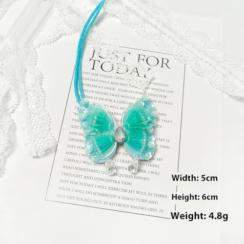 1 Pc Butterfly Applique Patch Hängendes Seil Schlüssel ring Kristall Seestern Pailletten Hand gefertigte Perlen Kleidung Aufnähen Beutel Anhänger von hiwhale