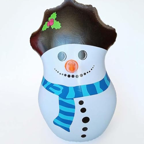 1 Stück 55cm PVC Aufblasbarer Tumbler Weihnachts mann Schneemann Rentier Form Cartoon Ballon Weihnachts feier Dekoration Großer Ballon von hiwhale