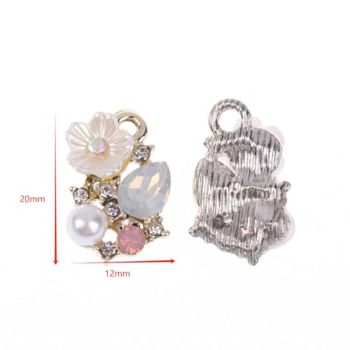 10 Stück fünf blättrige Flowe Strass Perle Flatback Buttons Hochzeits dekoration DIY Kleidung Scrap booking Crafts Zubehör von hiwhale