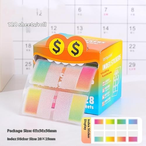 128 Bleche/Box Schubladen-Stil Ausziehbare Perl glanz papier Klebrig Transparent Bunte Markierung notizen Memo Pad Hinweis-Kennzeichnung Zubehör von hiwhale