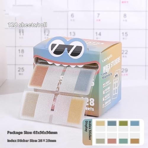 128 Bleche/Box Schubladen-Stil Ausziehbare Perl glanz papier Klebrig Transparent Bunte Markierung notizen Memo Pad Hinweis-Kennzeichnung Zubehör von hiwhale